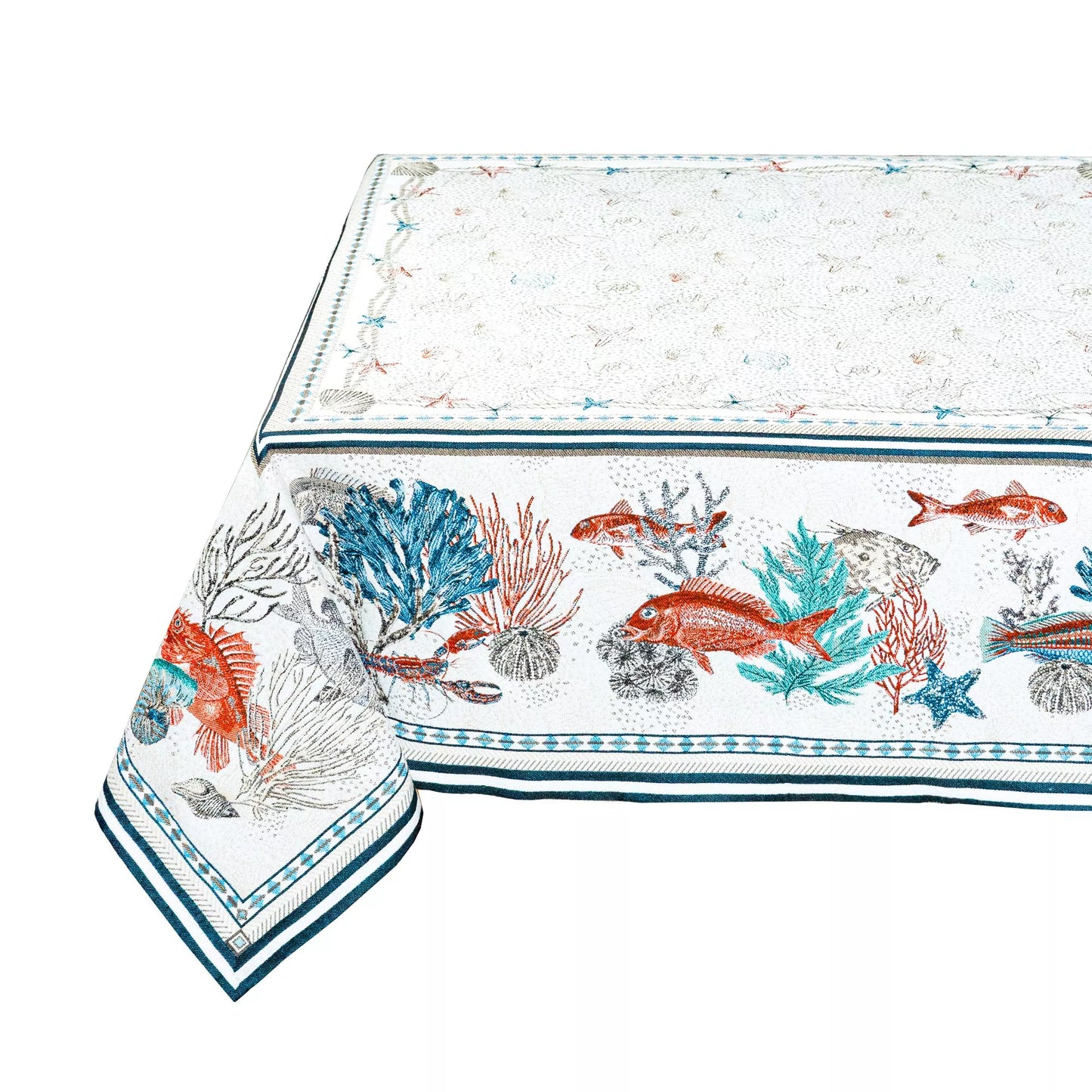 Nappe rectangle 2m50 Bonifacio blanc