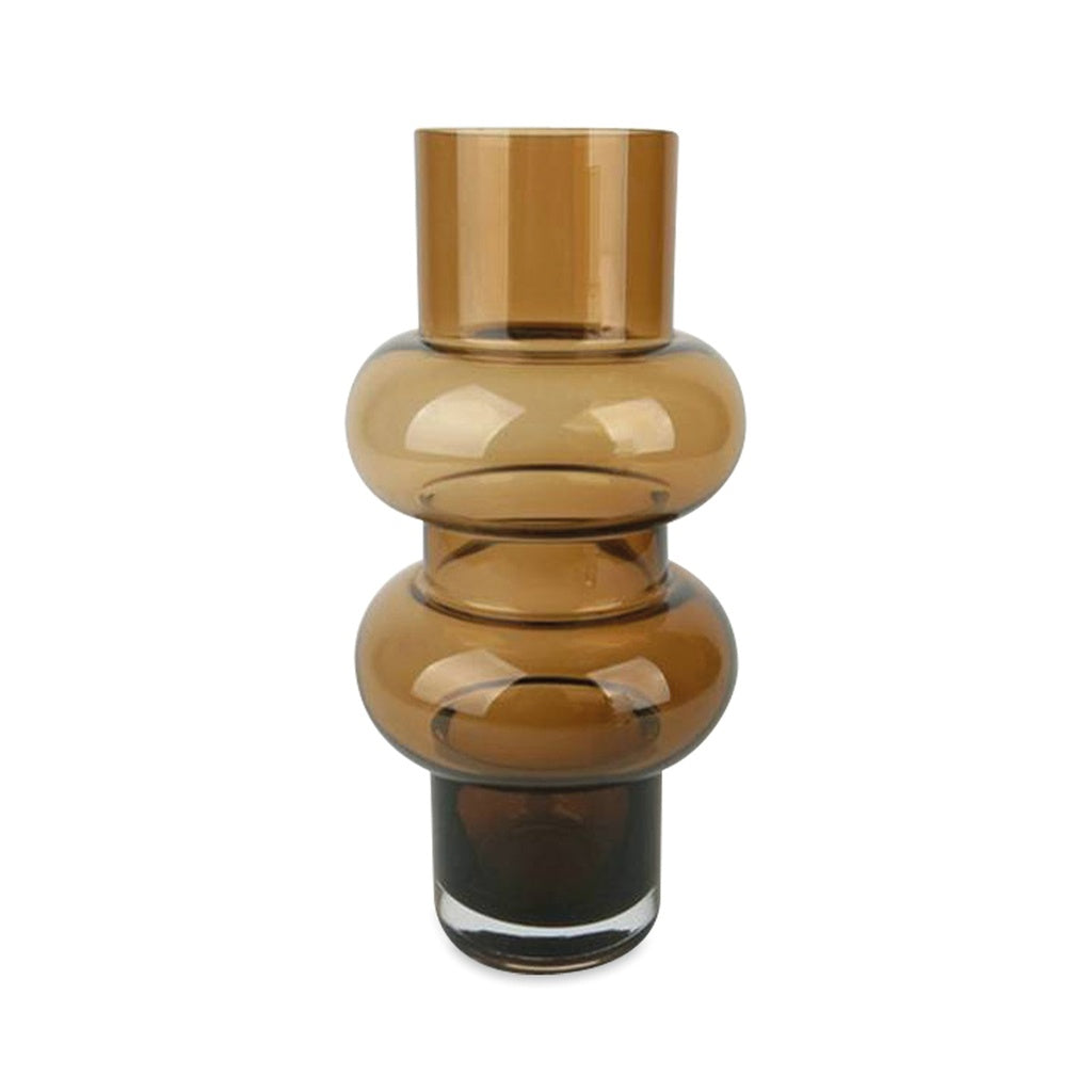 Vase en verre ambré