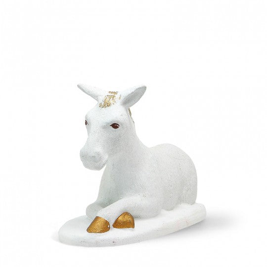 Âne Santons de Provence Arterra 9cm blanc