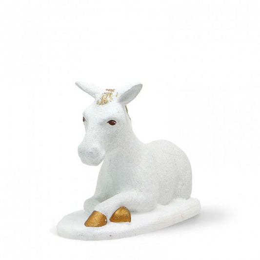 Âne Santons de Provence Arterra 9cm blanc