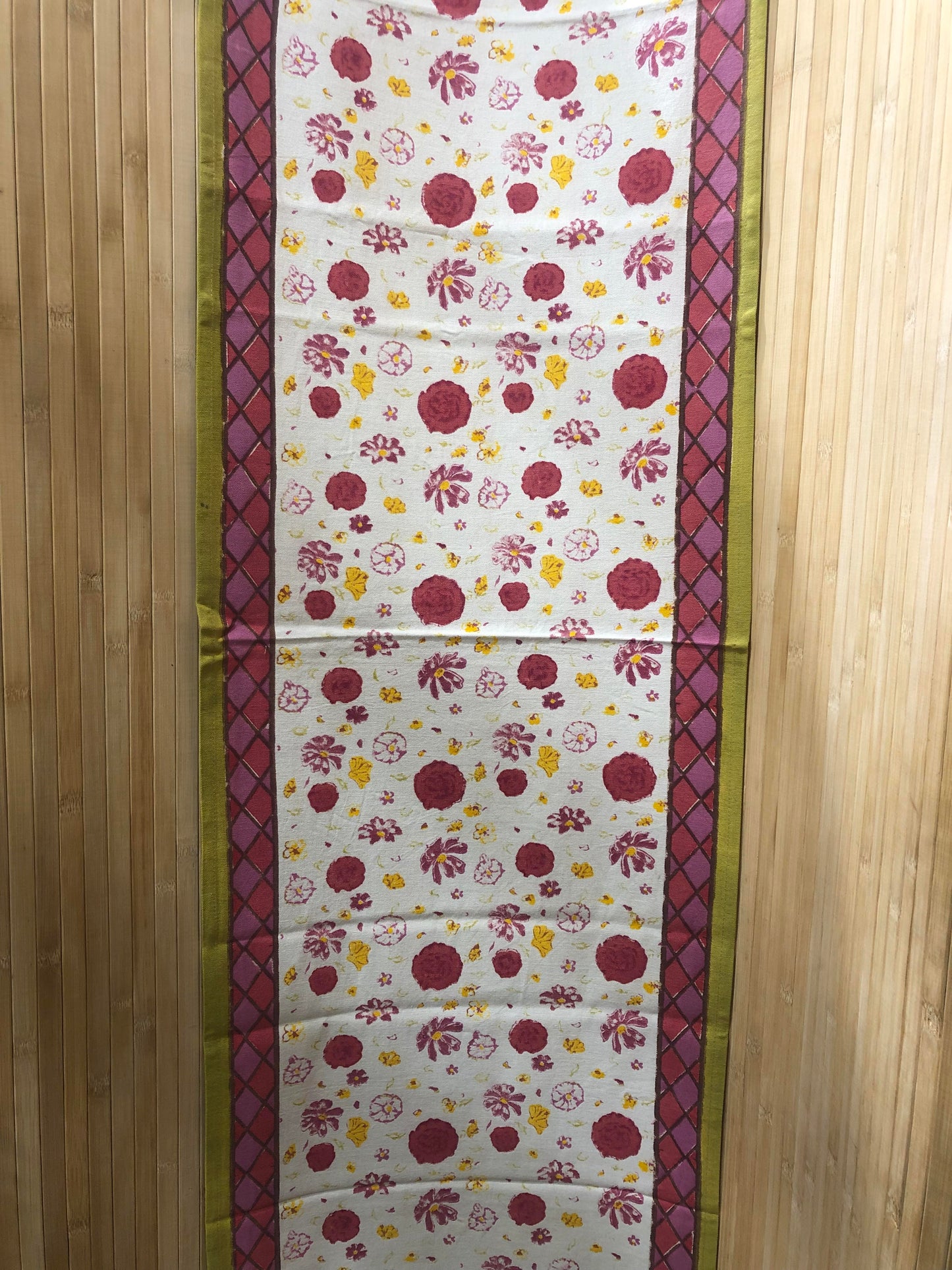 Chemin de table Couleur Nature en coton artisanal