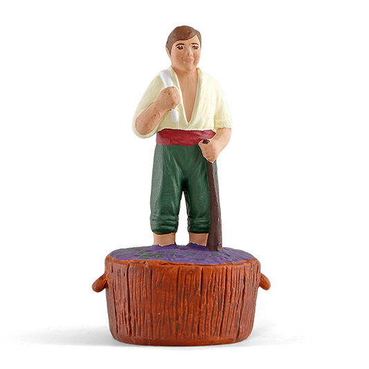 Fouleur de raisins Santons de Provence Arterra 7cm couleur