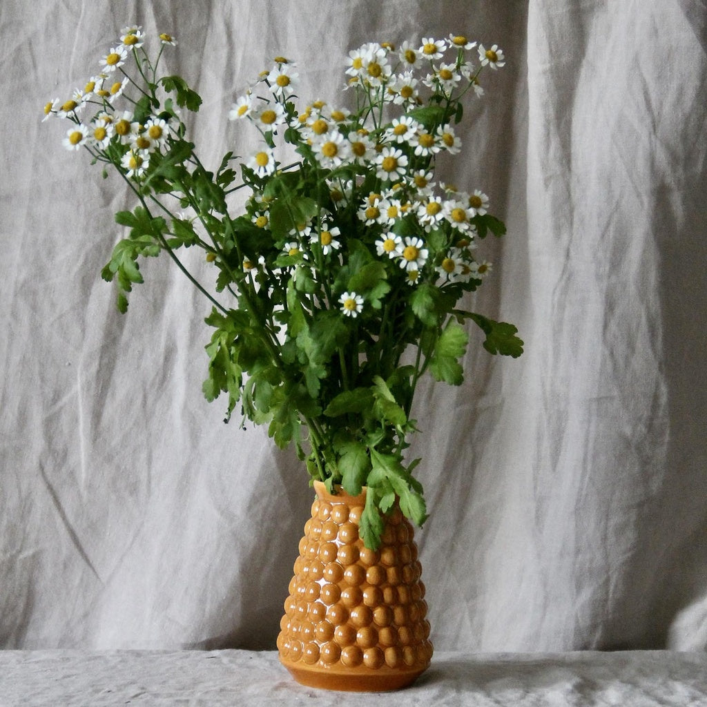 Vase petit modèle en grès cérame curcuma