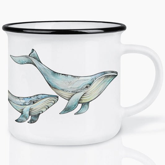 Mug en céramique Baleines