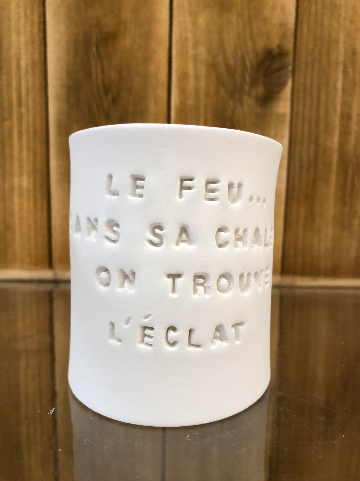 Photophore artisanal Le feu dans sa chaleur Me We