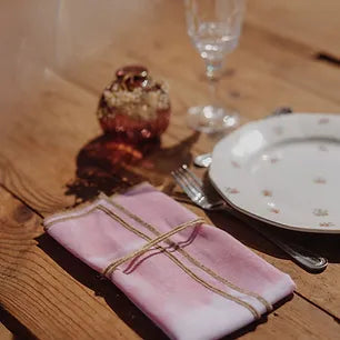 Serviette de table en lin Margaux M en teinture végétale