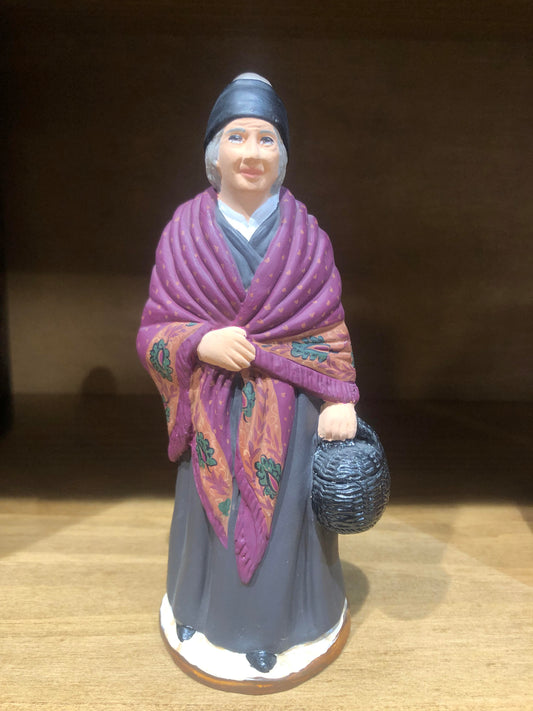 Vieille arlésienne Santons de Provence Arterra 18cm couleur