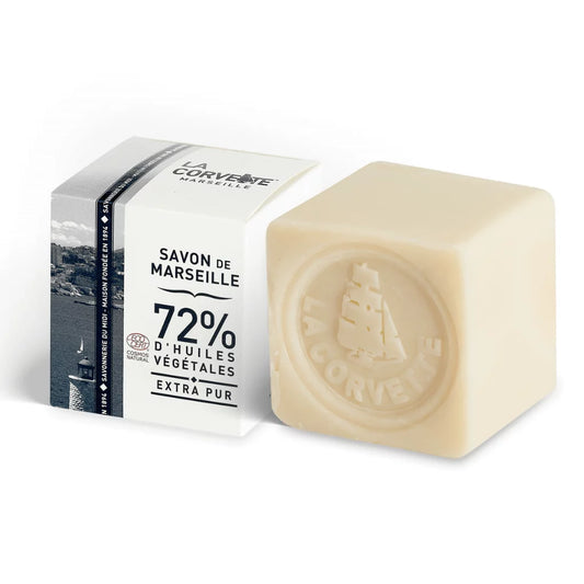 Cube of EXTRA PURE Marseille Soap - 200g - In Box