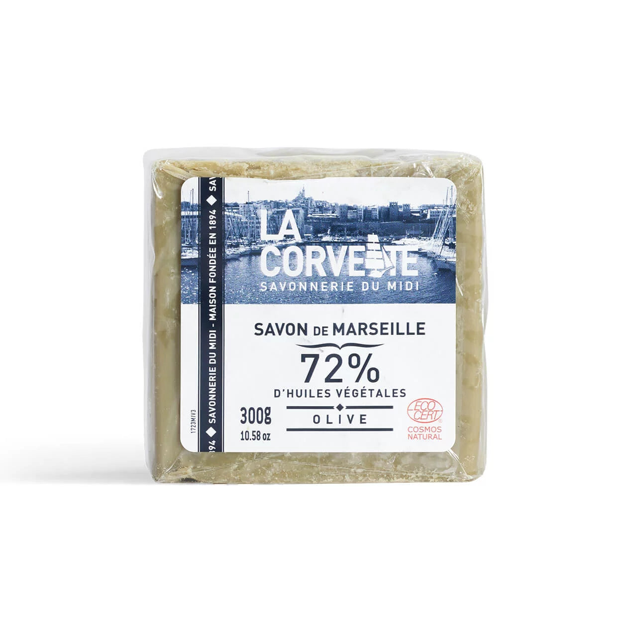 Cube de Savon de Marseille OLIVE – 300g – Sous film