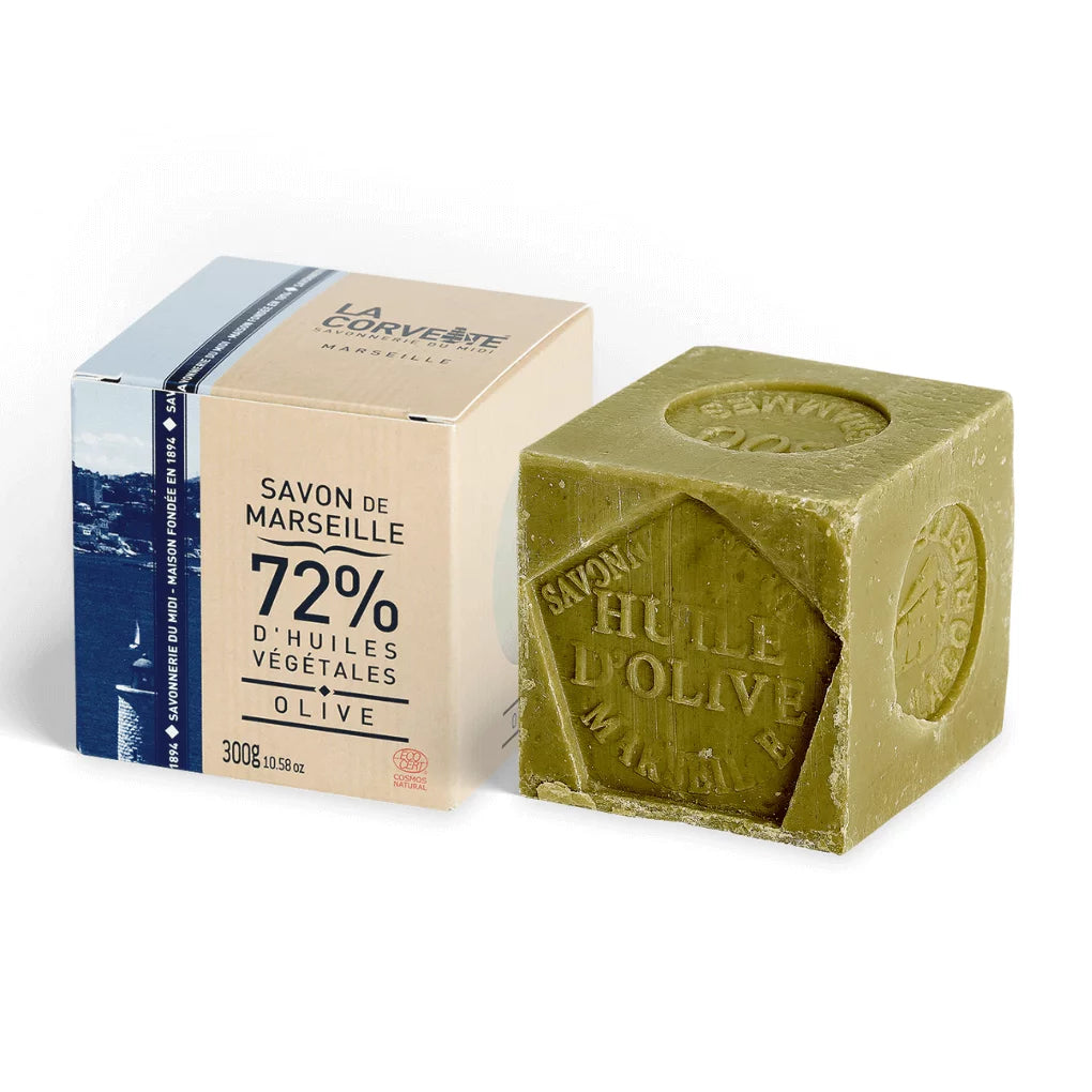 Cube of OLIVE Marseille Soap - 300g - In Box