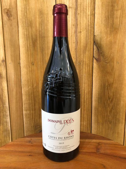 Bouteille de Côtes du Rhône rouge Domaine des prés