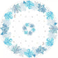 Nappe ronde coton 230cm Lagon bleu