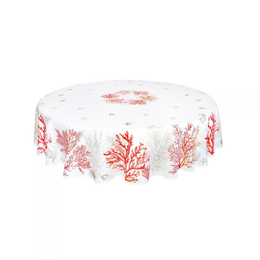 Nappe ronde enduit 230cm Lagon corail