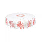 Round coated tablecloth Ø180cm Lagon coral