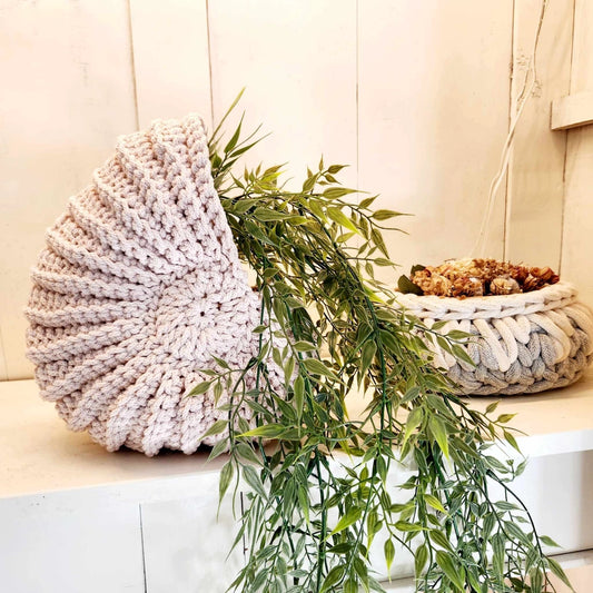 Panier décoratif nude Coquillage Ammonite taille M