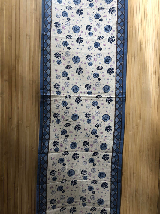 Chemin de table Couleur Nature en coton artisanal