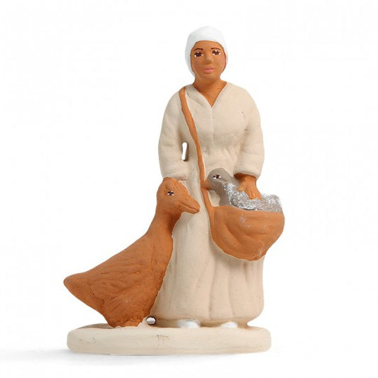 Woman with goose Arterra 7cm