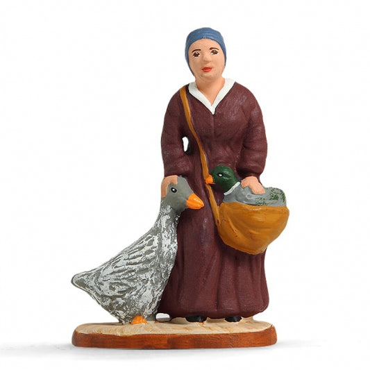 Woman with goose Arterra 7cm