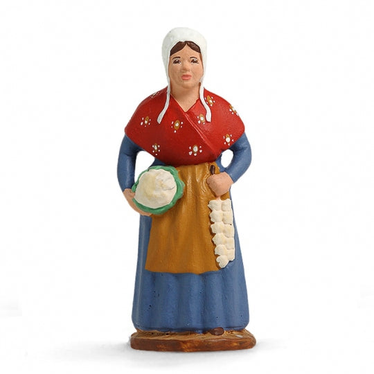 Woman with cabbage and garlic Arterra 7cm