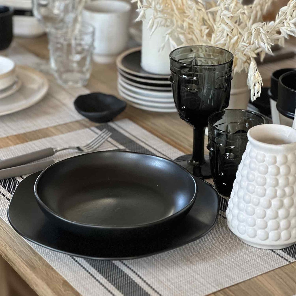 Soup plate Tribu black