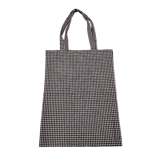 Totebag à carreau noir/blanc