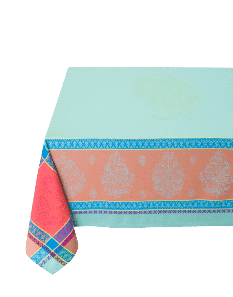 Nappe carrée 160x160 Cassis turquoise