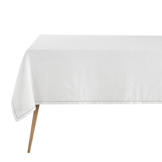 Nappe carrée 150x150 cm Nuances blanc Le Jacquard français