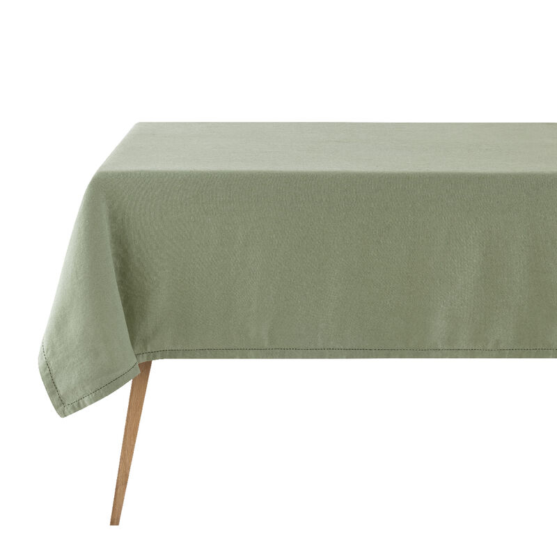 Nappe carré 150x150 cm Nuances réséda Le Jacquard français