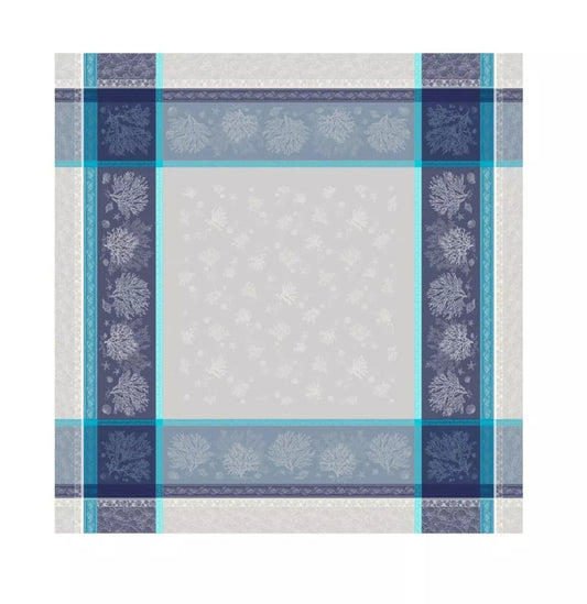 Nappe rectangle 3m Océane bleu déperlante