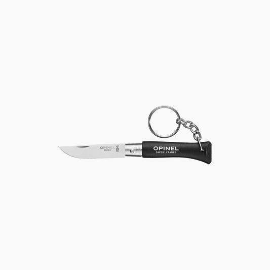 Keyring with folding knife Opinel N°4 black