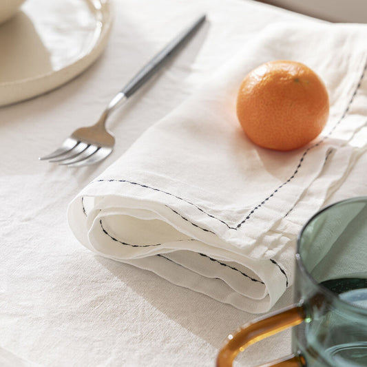 Serviette de table Nuances blanc Le Jacquard français