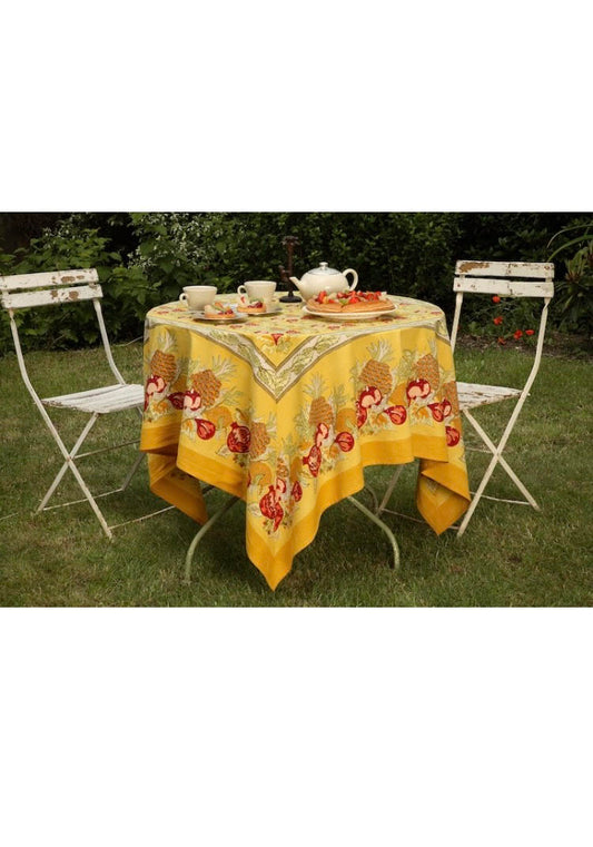 Square tablecloth 160x160cm Cassis  turquoise