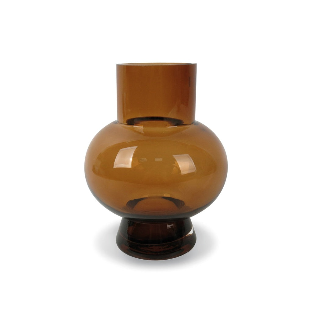 Vase rond ambre